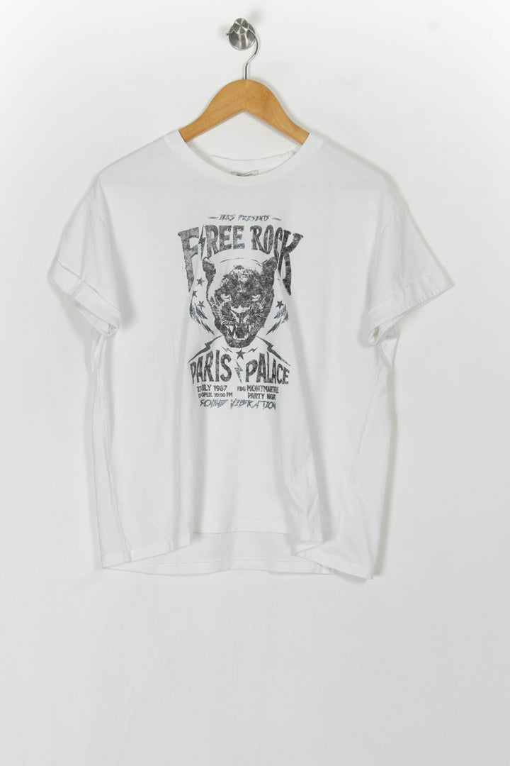 Tee-shirt Blanc et Noir - Taille L/40 de la marque IKKS | PARAD121301 - Vendu par Paradigme - Image 2
