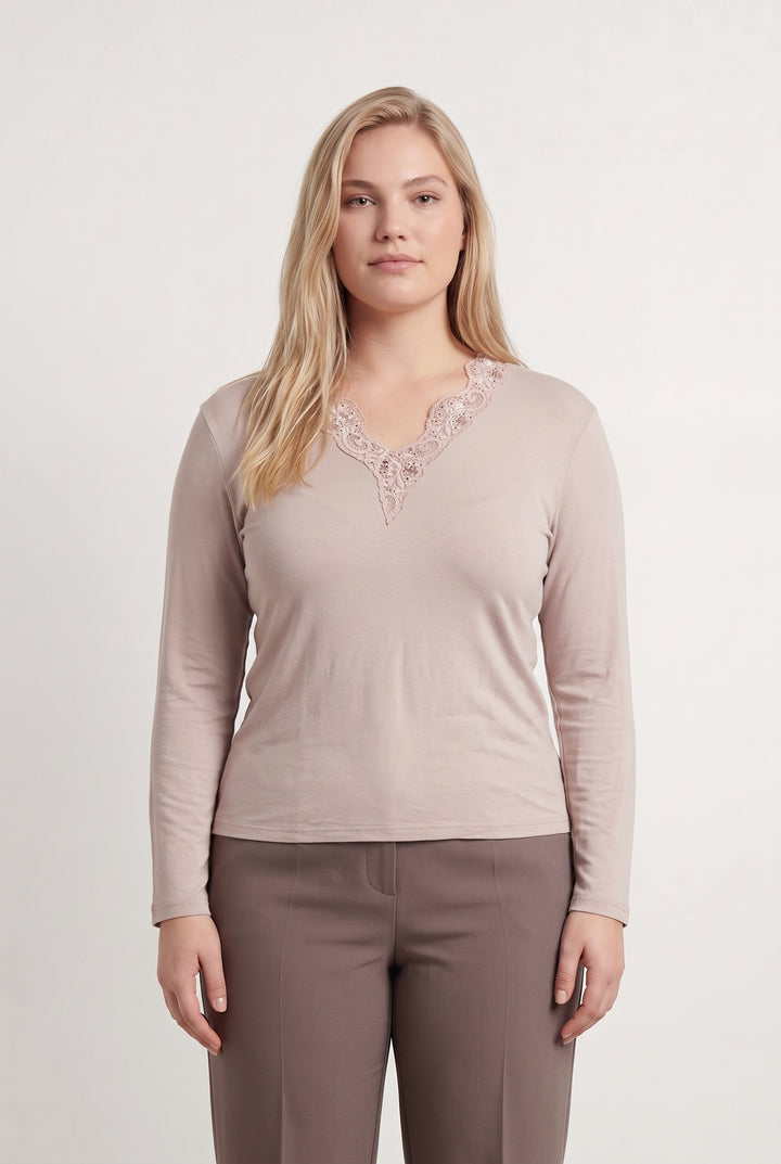 Tee-shirt Rose - Taille XXL/44 de la marque Caroll | PARAD121303 - Vendu par Paradigme - Image 1