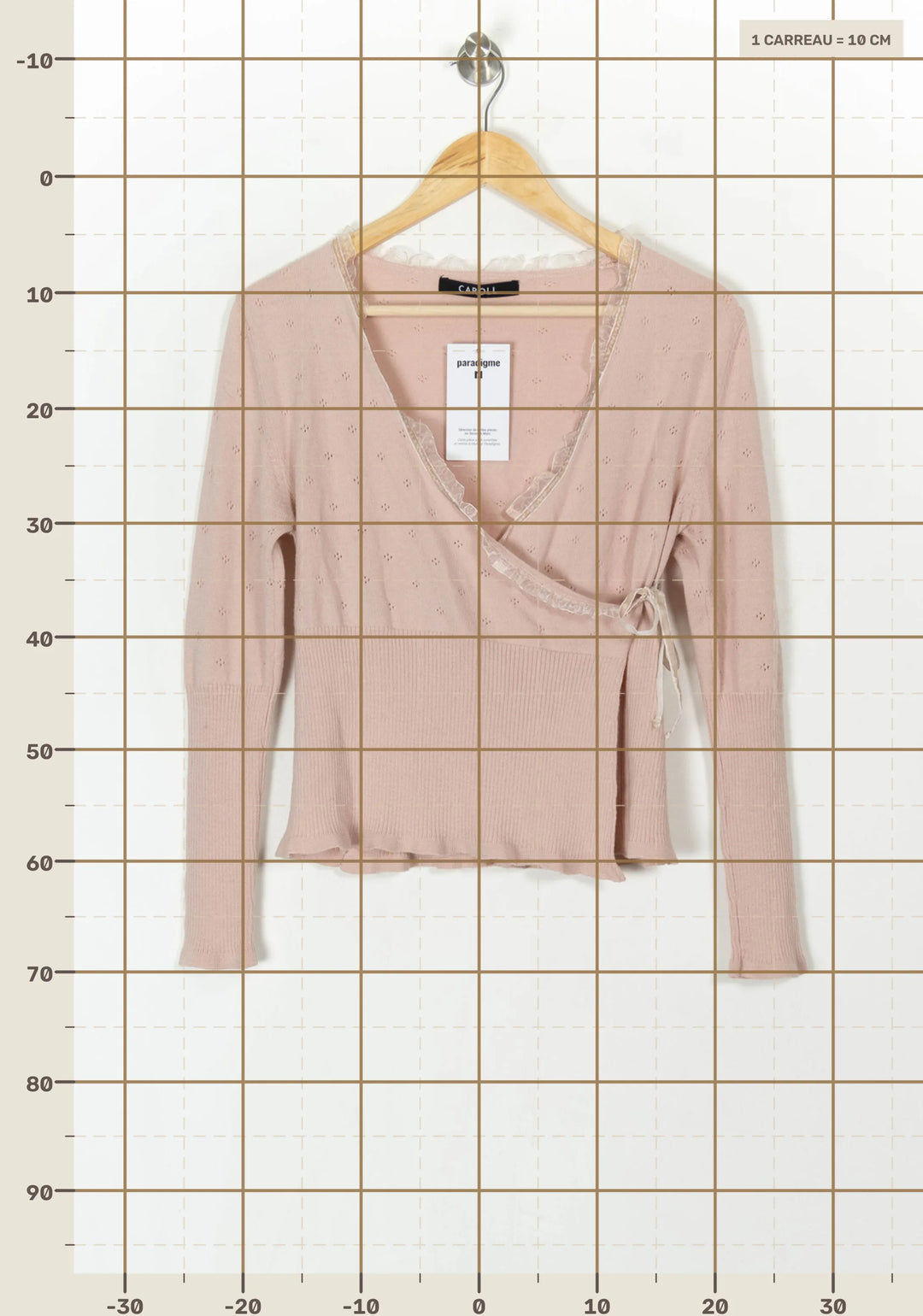 Cache-cœur Rose - Taille XXL/44 de la marque Caroll | PARAD121304 - Vendu par Paradigme - Image 4