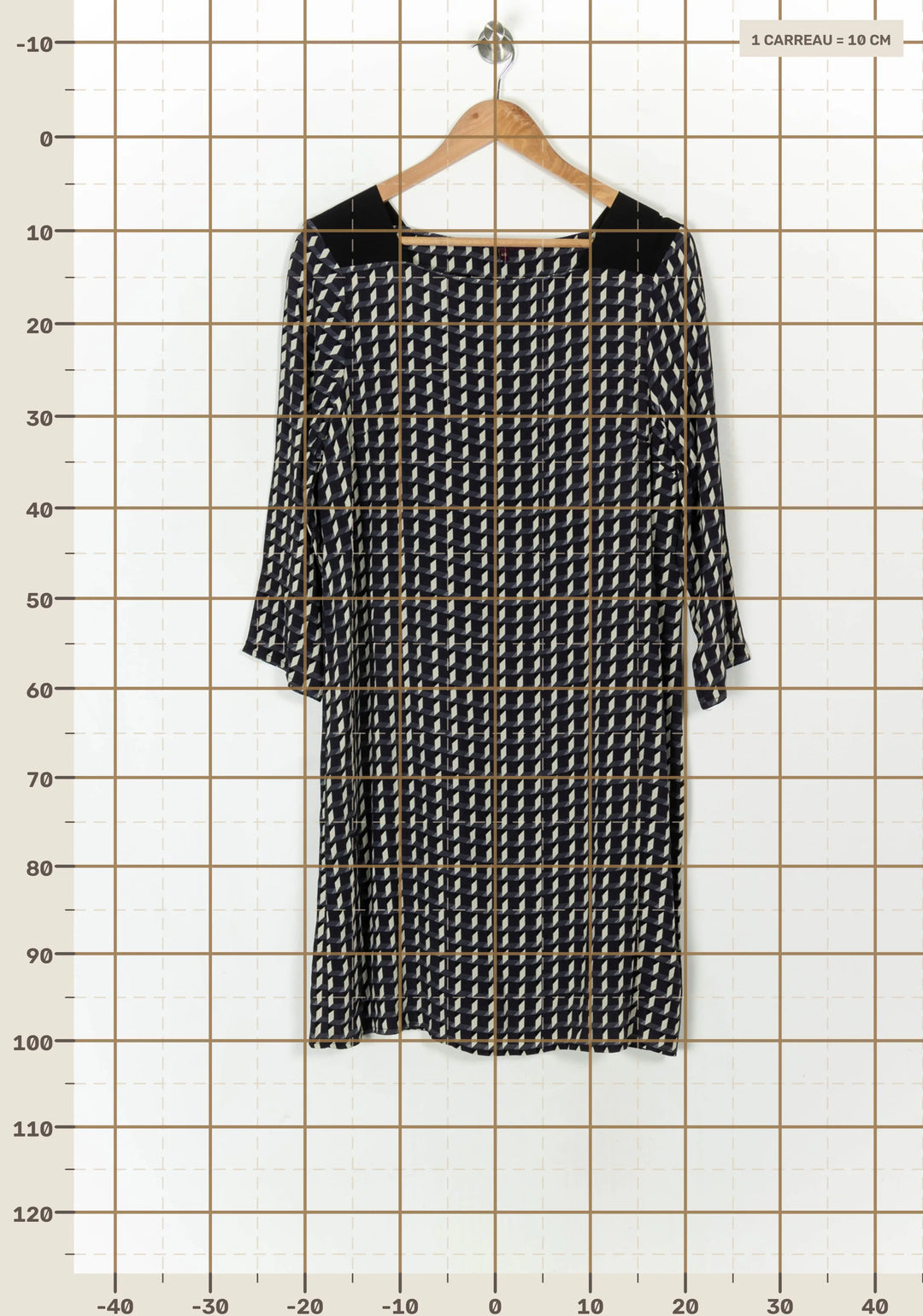 Robe Noire et Blanche - Taille L/40 de la marque La Fée Maraboutée | PARAD121305 - Vendu par Paradigme - Image 4