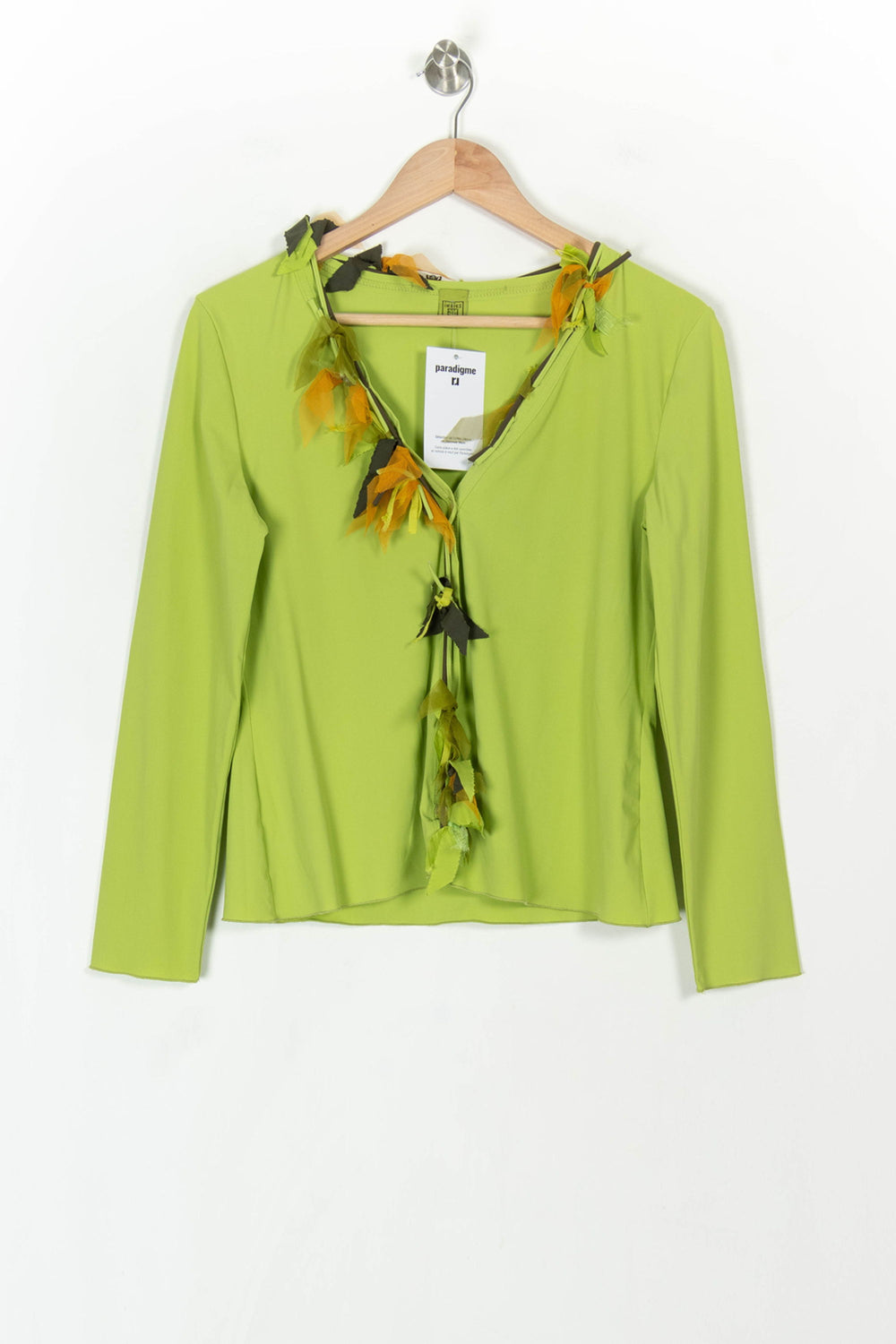 Blouse Verte et Jaune - Taille XL/42 de la marque Indies | PARAD121306 - Vendu par Paradigme - Image 2