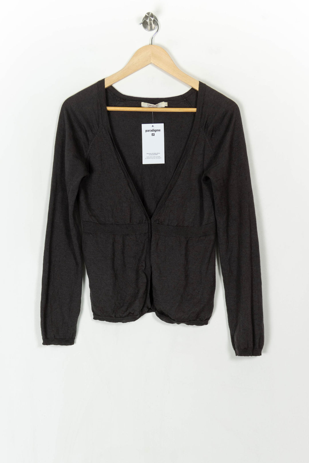 Cardigan Marron - Taille L/40 de la marque Comptoir des Cotonniers | PARAD121309 - Vendu par Paradigme - Image 2