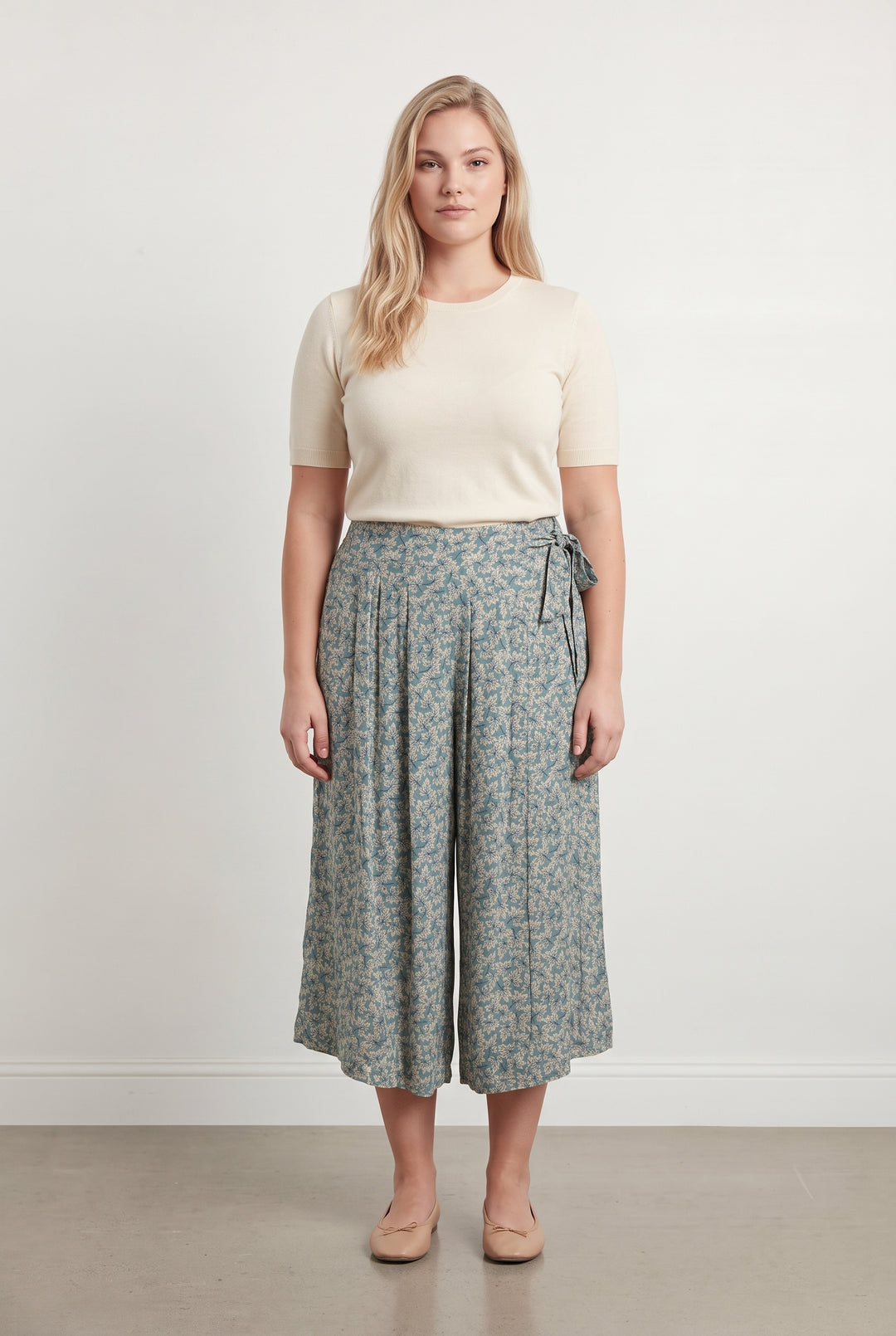 Pantalon Large Bleu et Beige - Taille XL/42 de la marque Caroll | PARAD121311 - Vendu par Paradigme - Image 1