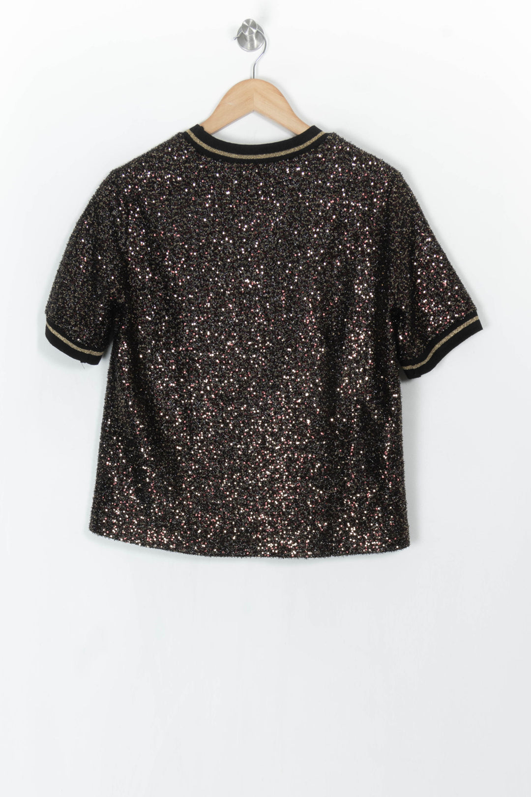 Tee-shirt Pailleté Noir et Or - Taille S/36 de la marque Imprevu | PARAD121316 - Vendu par Paradigme - Image 5