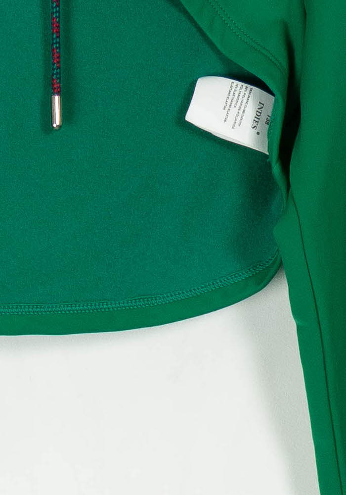 Sweat À Capuche Court Vert - Taille M/38 de la marque Indies | PARAD121318 - Vendu par Paradigme - Image 3