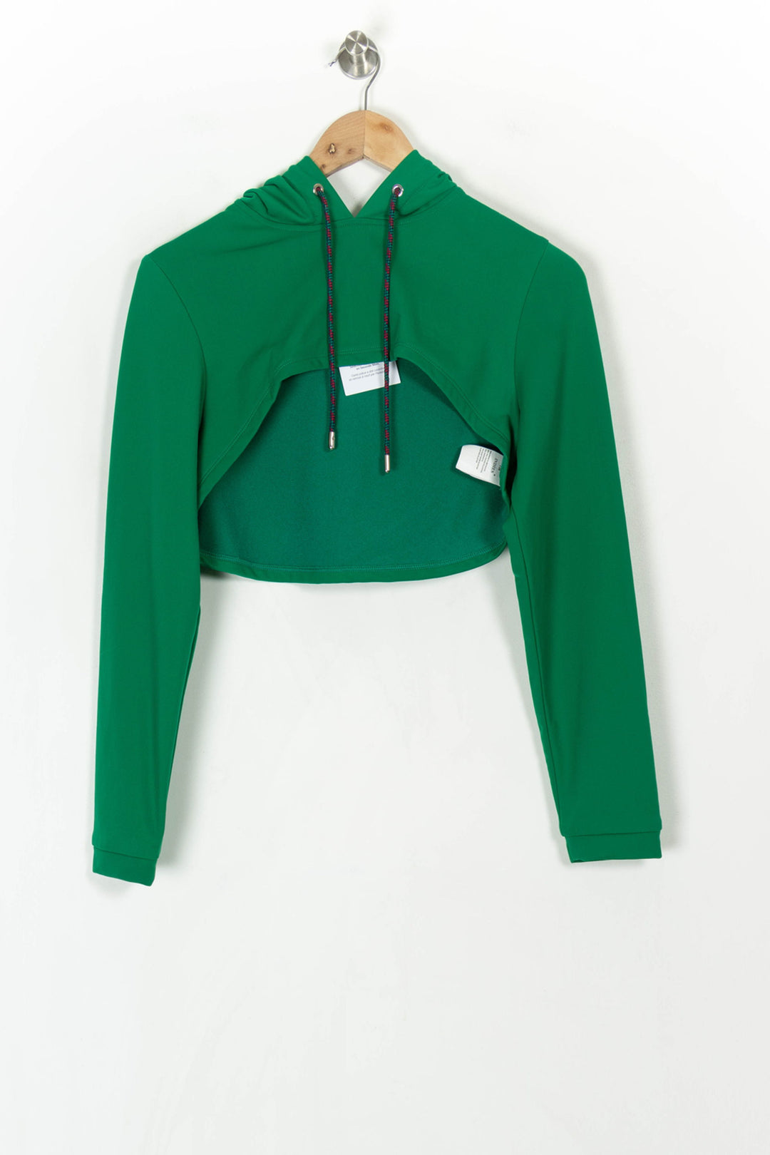 Sweat À Capuche Court Vert - Taille M/38 de la marque Indies | PARAD121318 - Vendu par Paradigme - Image 2