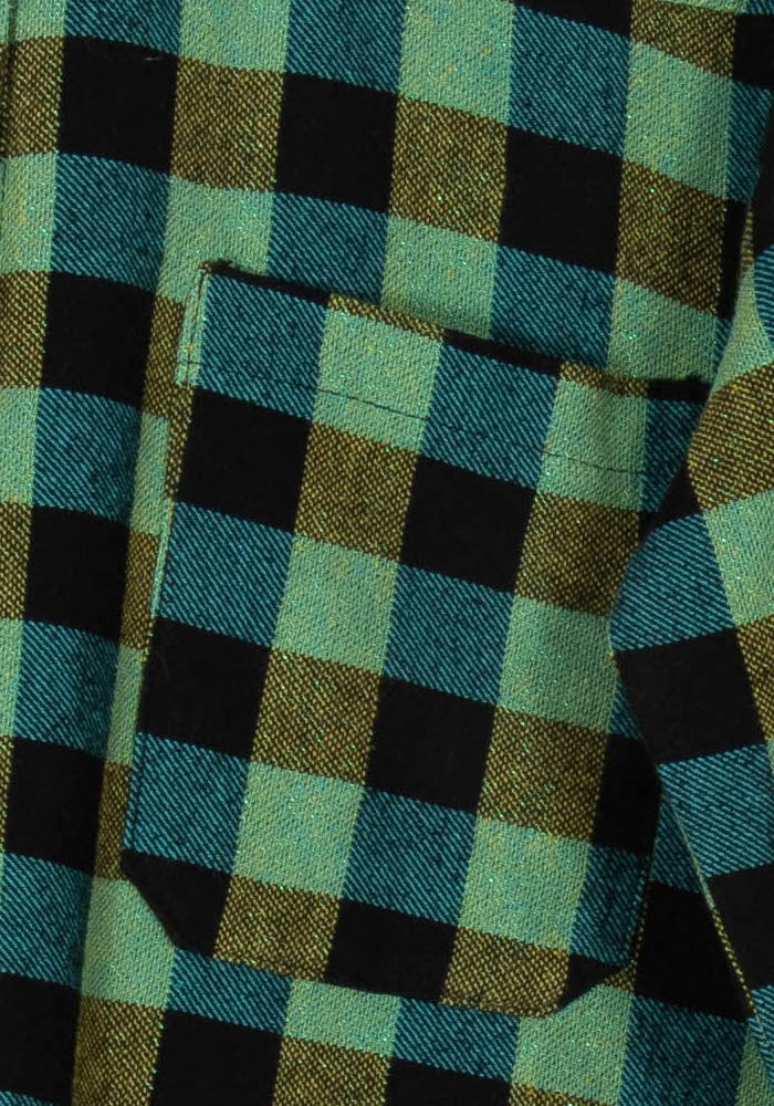 Chemise à Carreaux Verte et Noire - Taille M/38 de la marque Imprevu | PARAD121319 - Vendu par Paradigme - Image 3