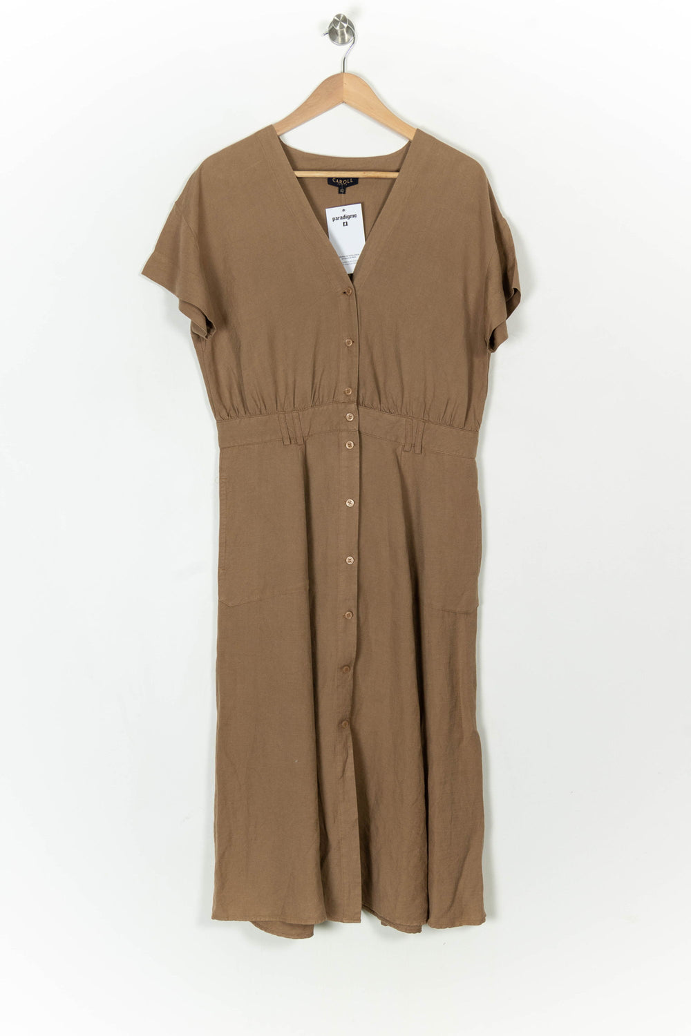 Robe Longue Marron - Taille XL/42 de la marque Caroll | PARAD121325 - Vendu par Paradigme - Image 2