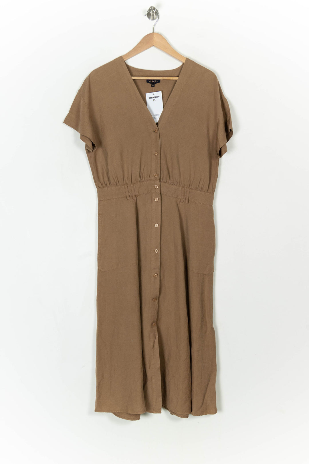 Robe Longue Marron - Taille XL/42 de la marque Caroll | PARAD121325 - Vendu par Paradigme - Image 2