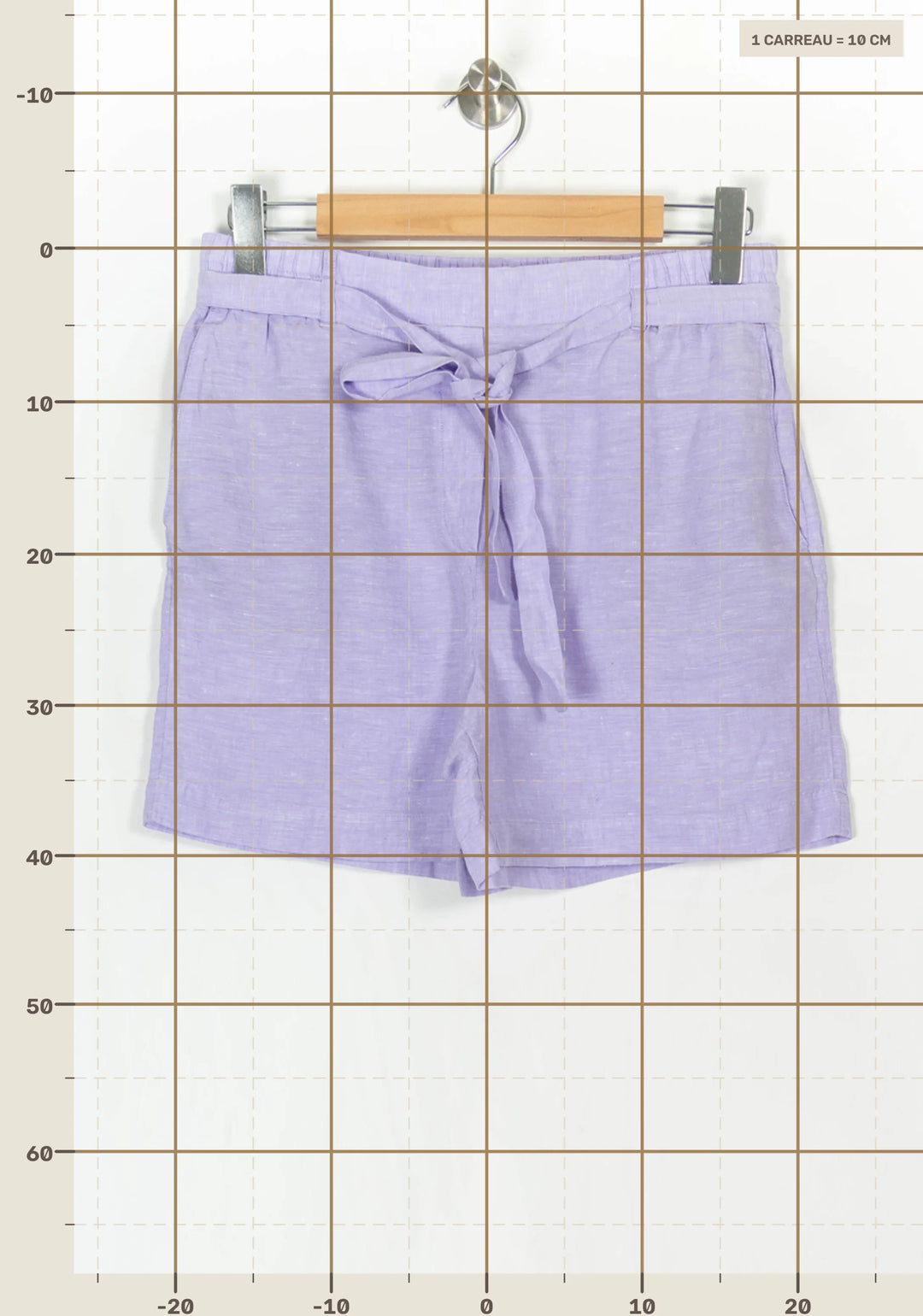 Short Violet - Taille M/38 de la marque Caroll | PARAD121330 - Vendu par Paradigme - Image 4