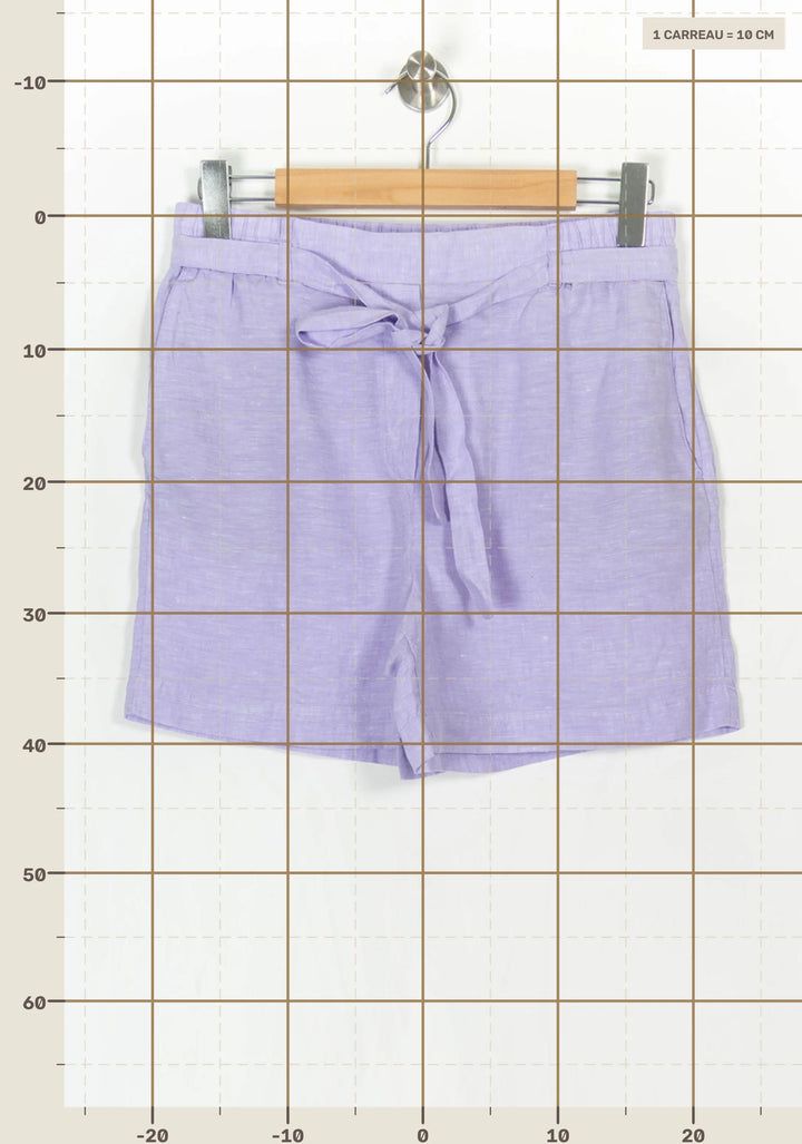 Short Violet - Taille M/38 de la marque Caroll | PARAD121330 - Vendu par Paradigme - Image 4