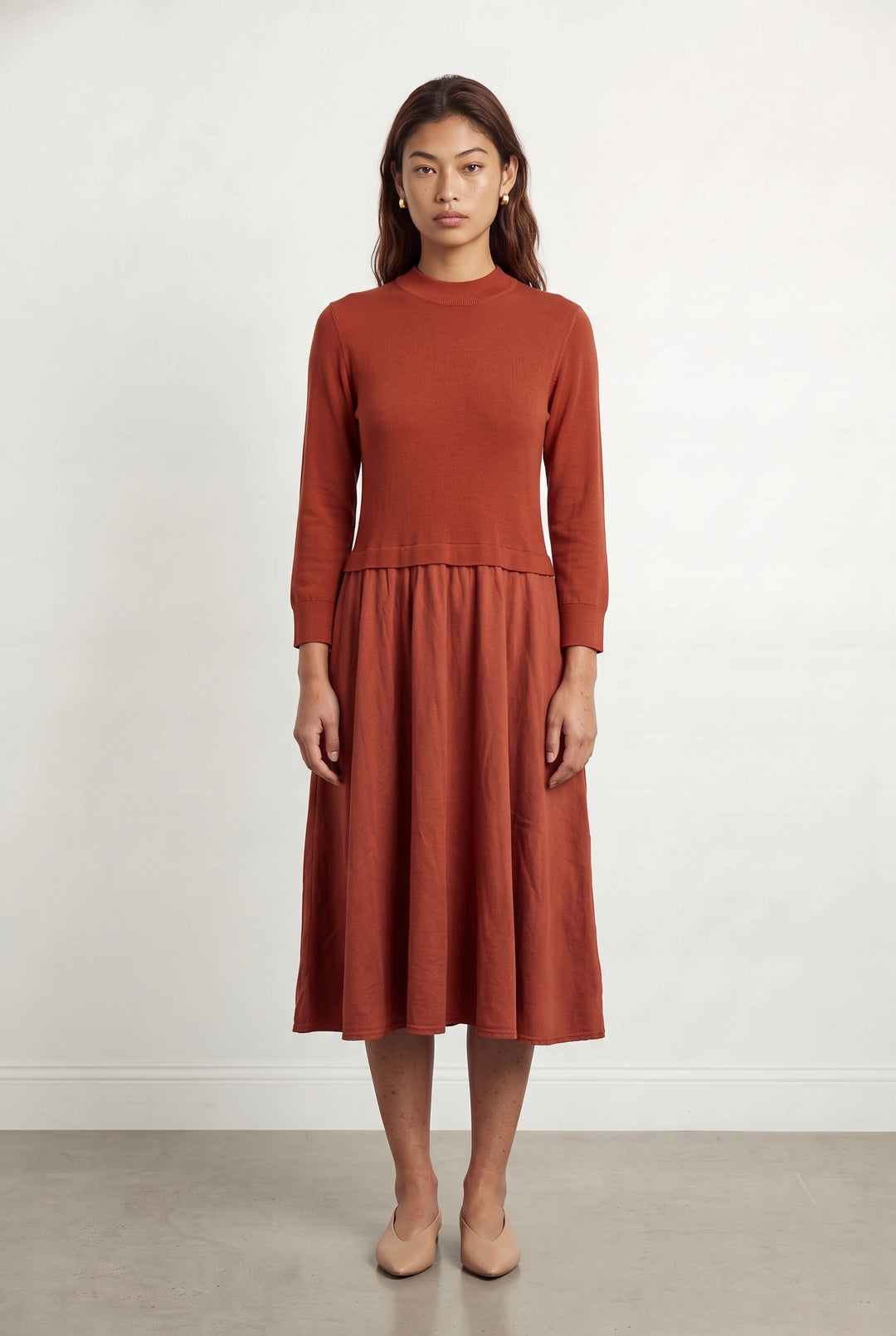 Robe Midi Orange - Taille M/38 de la marque COS | PARAD121332 - Vendu par Paradigme - Image 1
