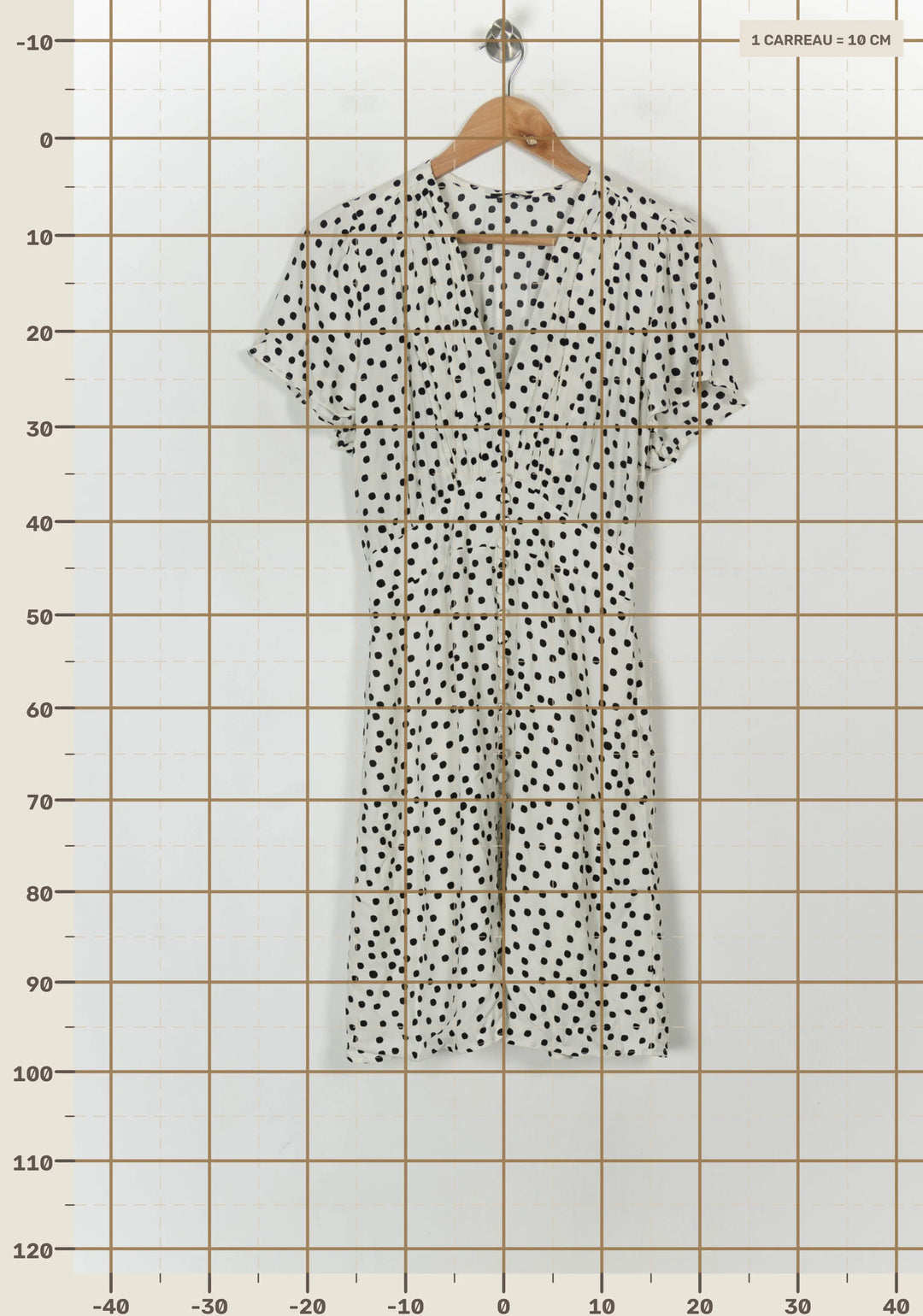 Robe Courte Blanche et Noire - Taille L/40 de la marque IKKS | PARAD121333 - Vendu par Paradigme - Image 4