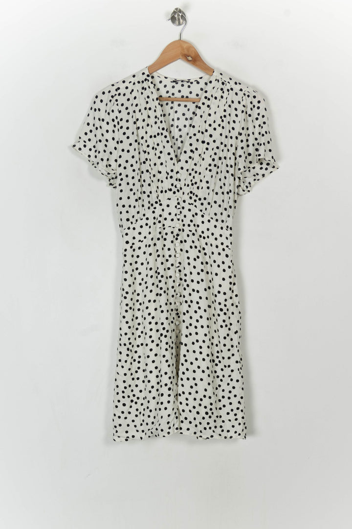 Robe Courte Blanche et Noire - Taille L/40 de la marque IKKS | PARAD121333 - Vendu par Paradigme - Image 2