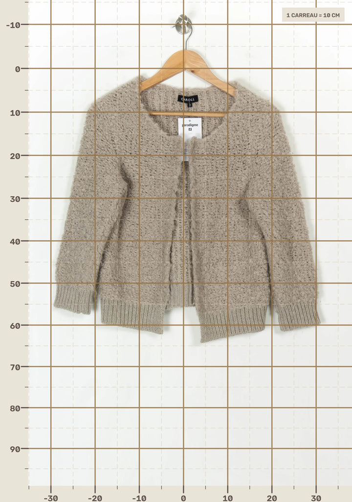 Cardigan Gris - Taille M/38 de la marque Caroll | PARAD121334 - Vendu par Paradigme - Image 4