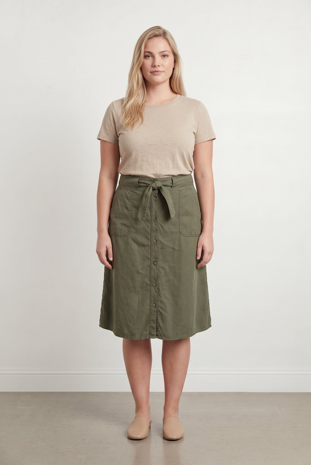 Jupe Longue Verte - Taille XL/42 de la marque Caroll | PARAD121335 - Vendu par Paradigme - Image 1