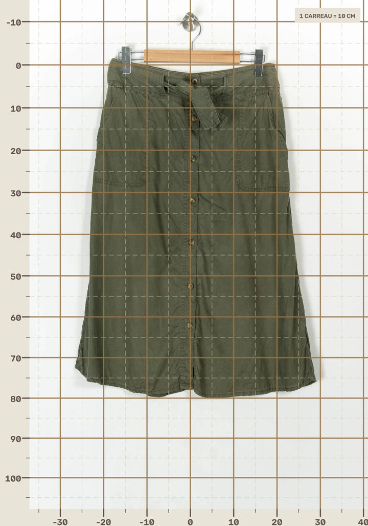Jupe Longue Verte - Taille XL/42 de la marque Caroll | PARAD121335 - Vendu par Paradigme - Image 4