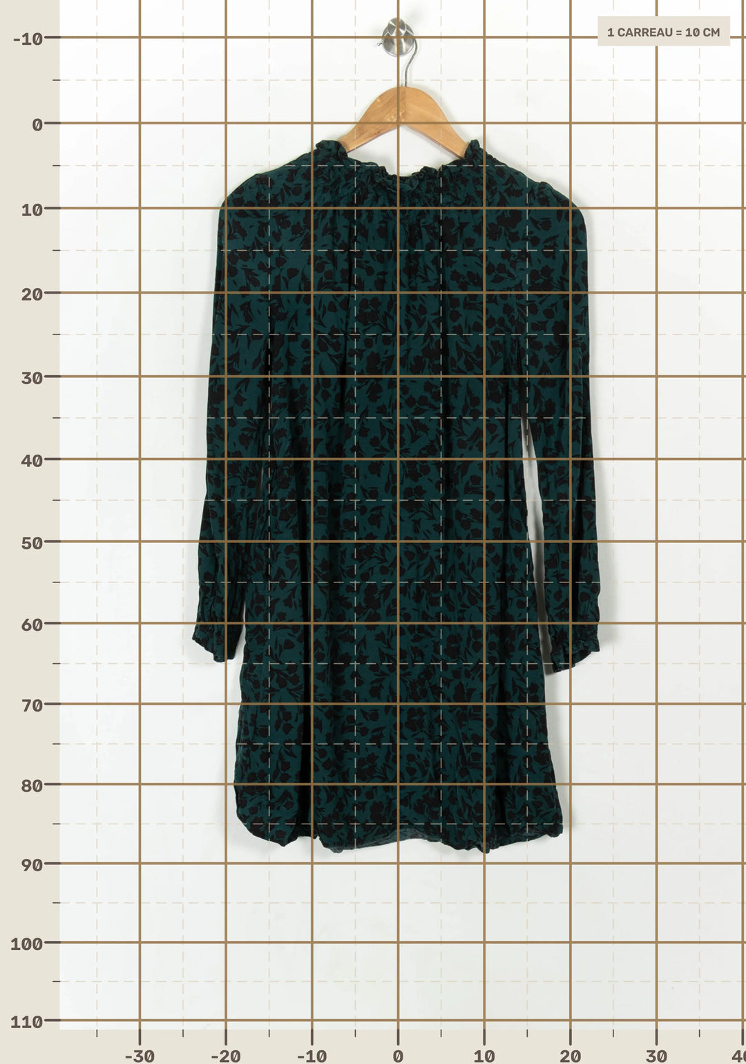 Robe Courte Verte et Noire - Taille M/38 de la marque Comptoir des Cotonniers | PARAD121337 - Vendu par Paradigme - Image 4