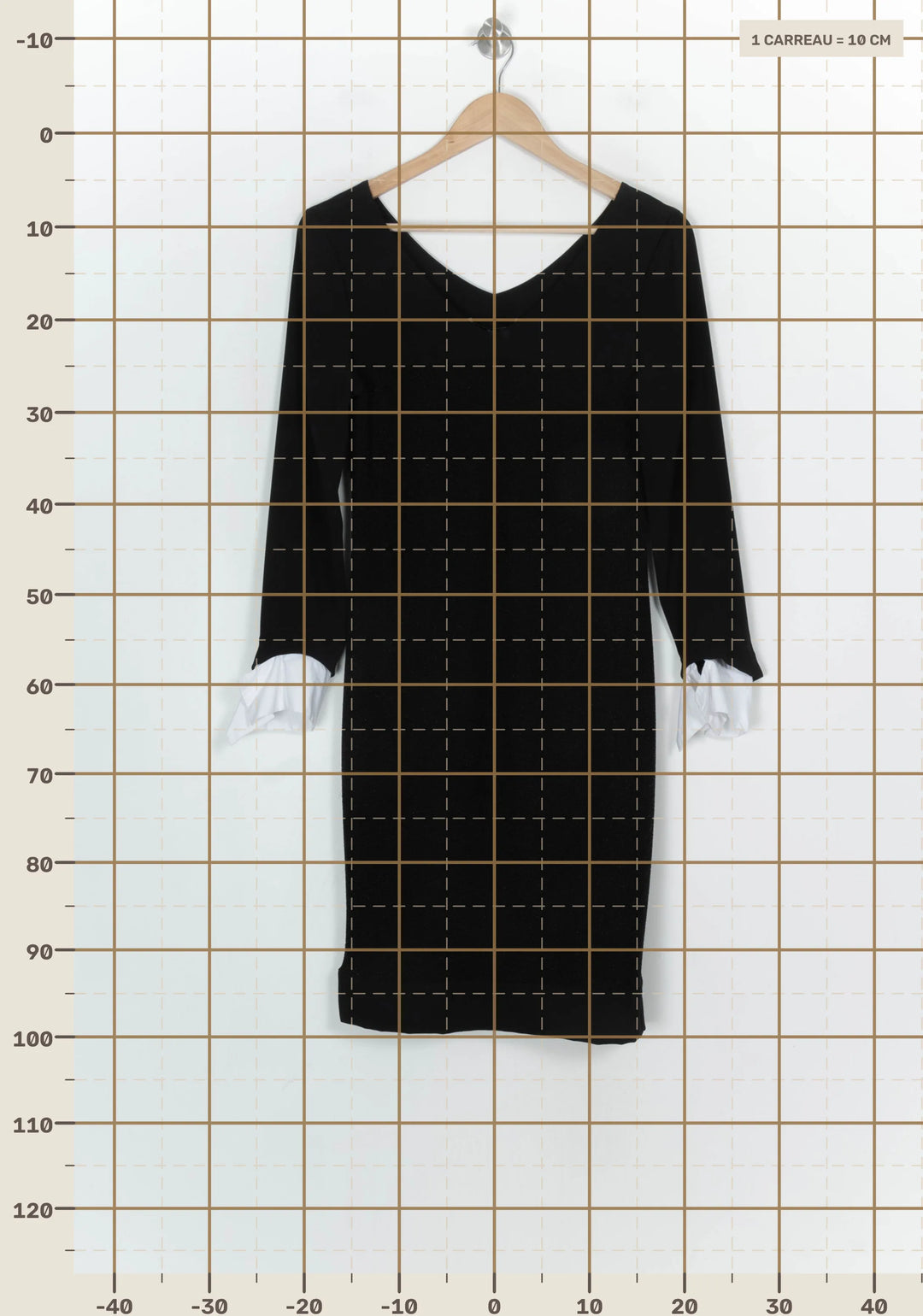 Robe Mi-longue Noire et Blanche - Taille M/38 de la marque Bleu Blanc Rouge | PARAD121340 - Vendu par Paradigme - Image 4