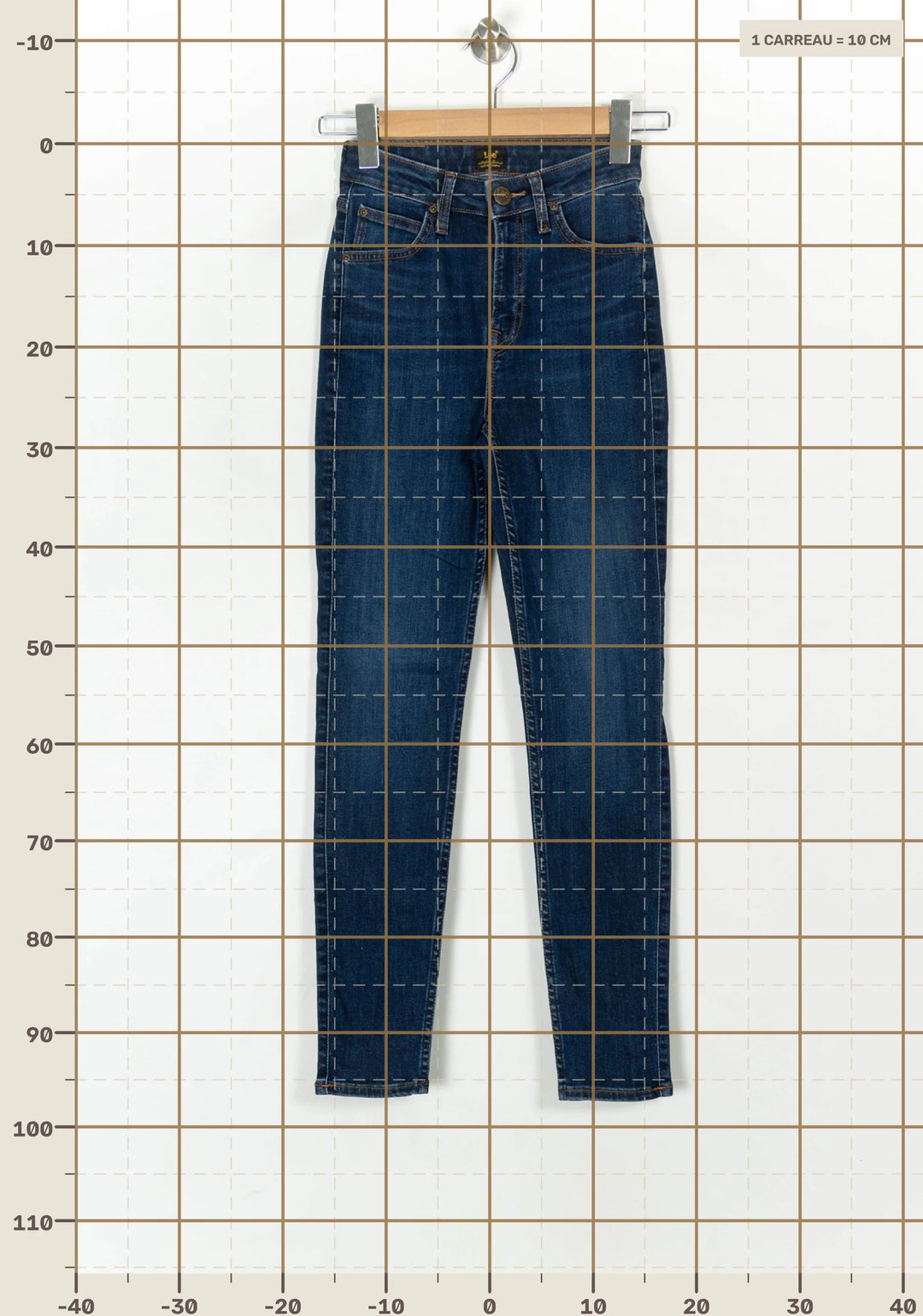 Jean Bleu - Taille XS/34 de la marque Lee | PARAD121341 - Vendu par Paradigme - Image 4
