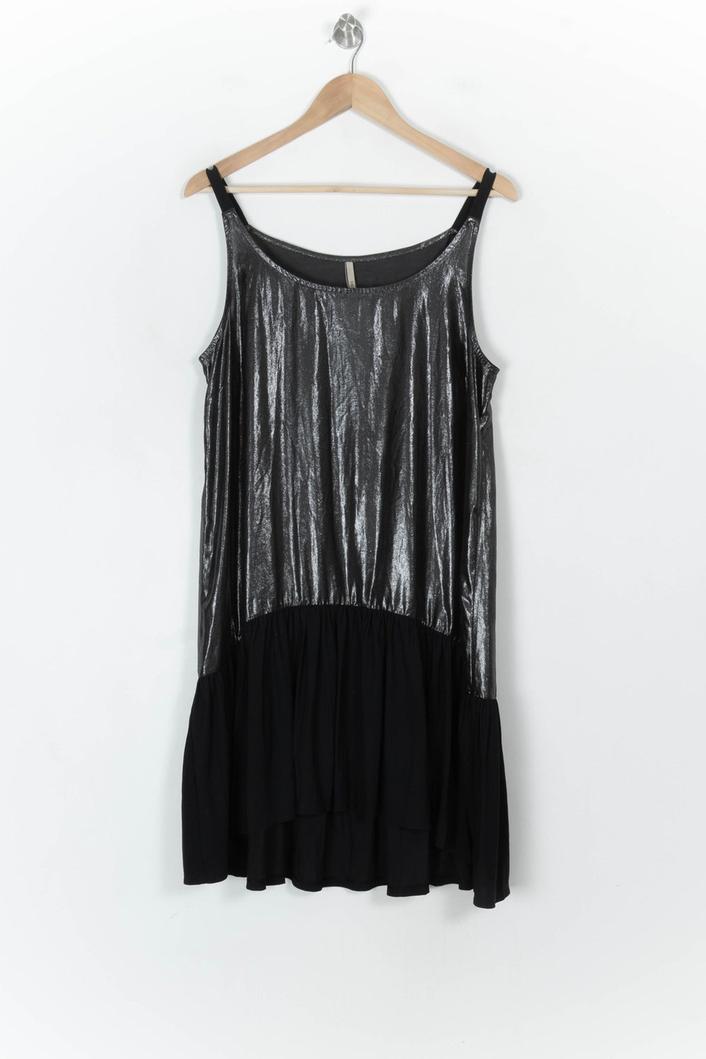 Robe Sans Manches Argentée et Noire - Taille XL/42 de la marque Indies | PARAD121344 - Vendu par Paradigme - Image 2