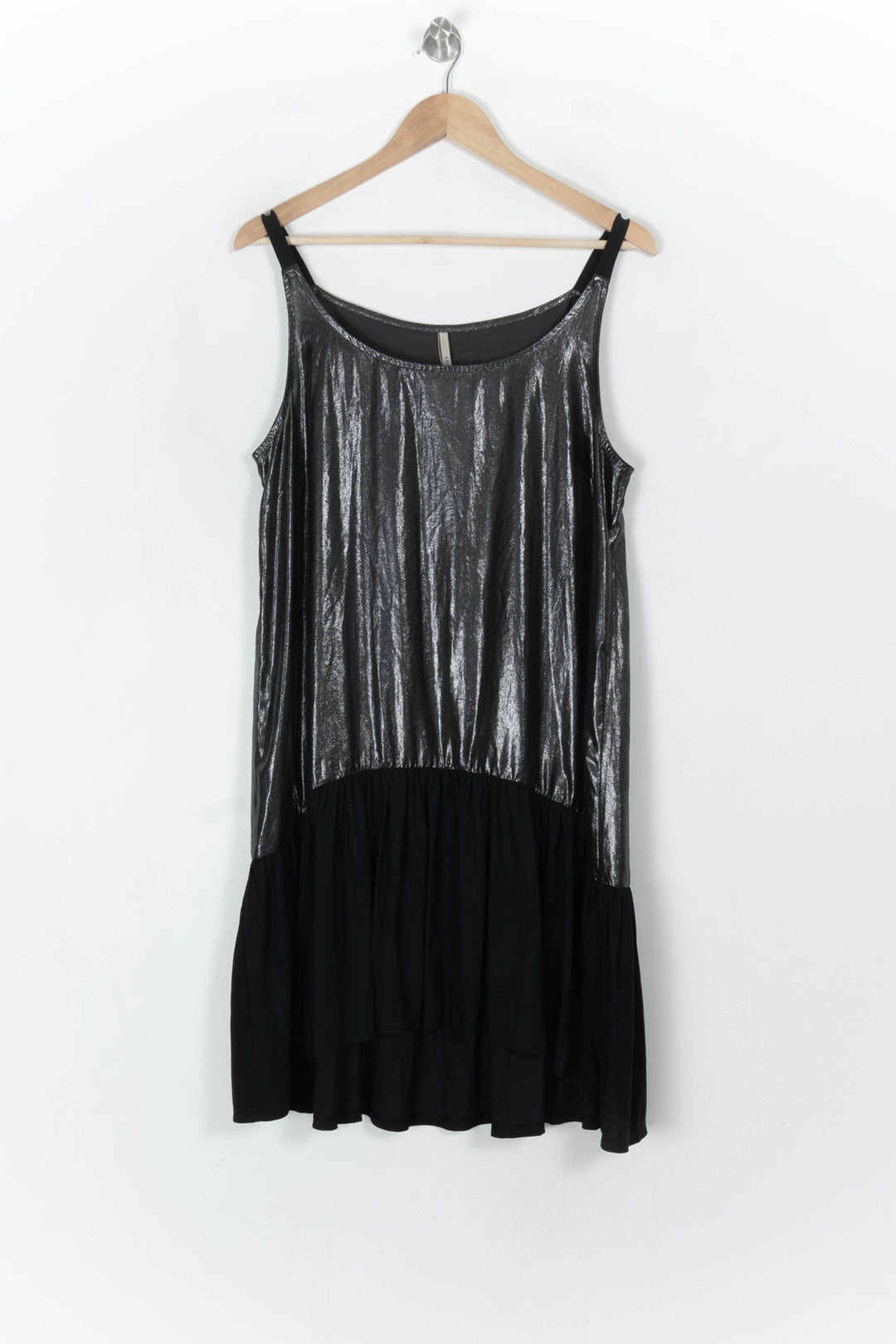 Robe Sans Manches Argentée et Noire - Taille XL/42 de la marque Indies | PARAD121344 - Vendu par Paradigme - Image 2