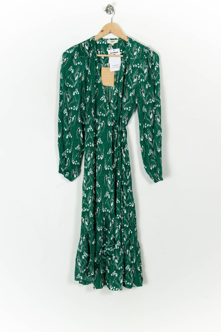 Robe Longue Verte et Blanche - Taille S/36 de la marque Suncoo | PARAD121346 - Vendu par Paradigme - Image 2