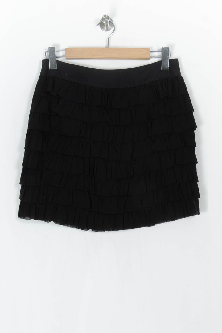 Jupe Volantée Noire - Taille L/40 de la marque Caroll | PARAD121347 - Vendu par Paradigme - Image 5