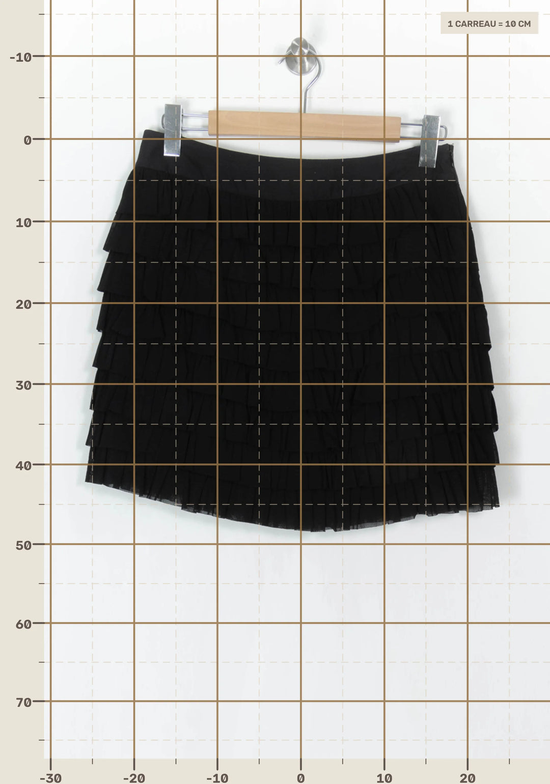 Jupe Volantée Noire - Taille L/40 de la marque Caroll | PARAD121347 - Vendu par Paradigme - Image 4