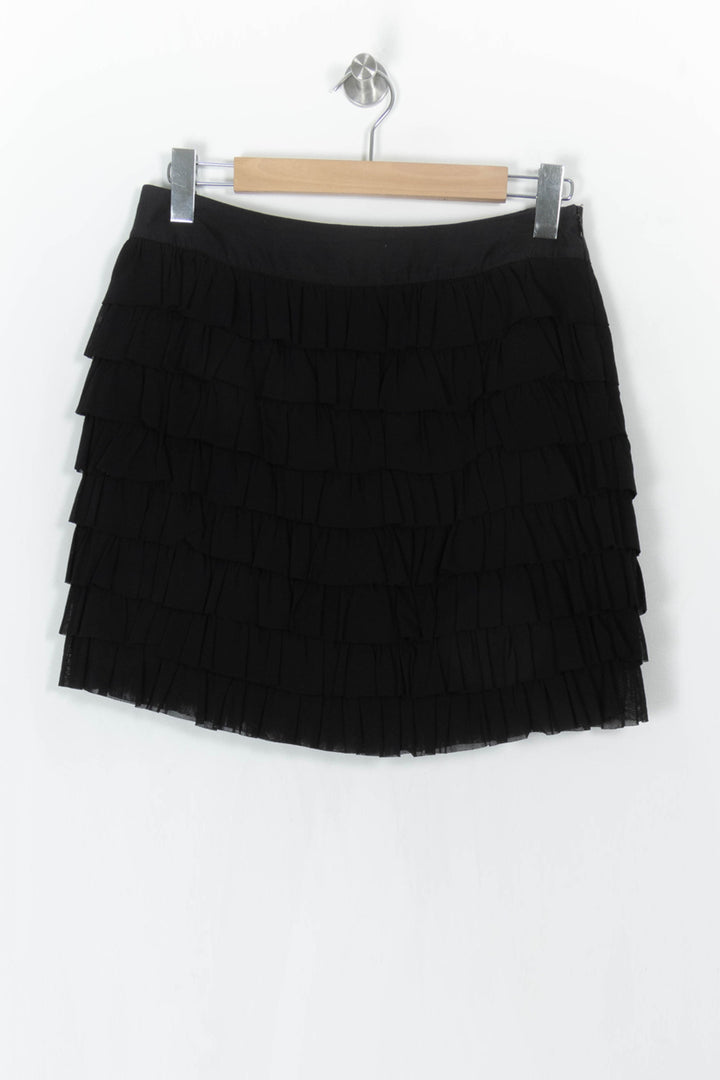 Jupe Volantée Noire - Taille L/40 de la marque Caroll | PARAD121347 - Vendu par Paradigme - Image 2