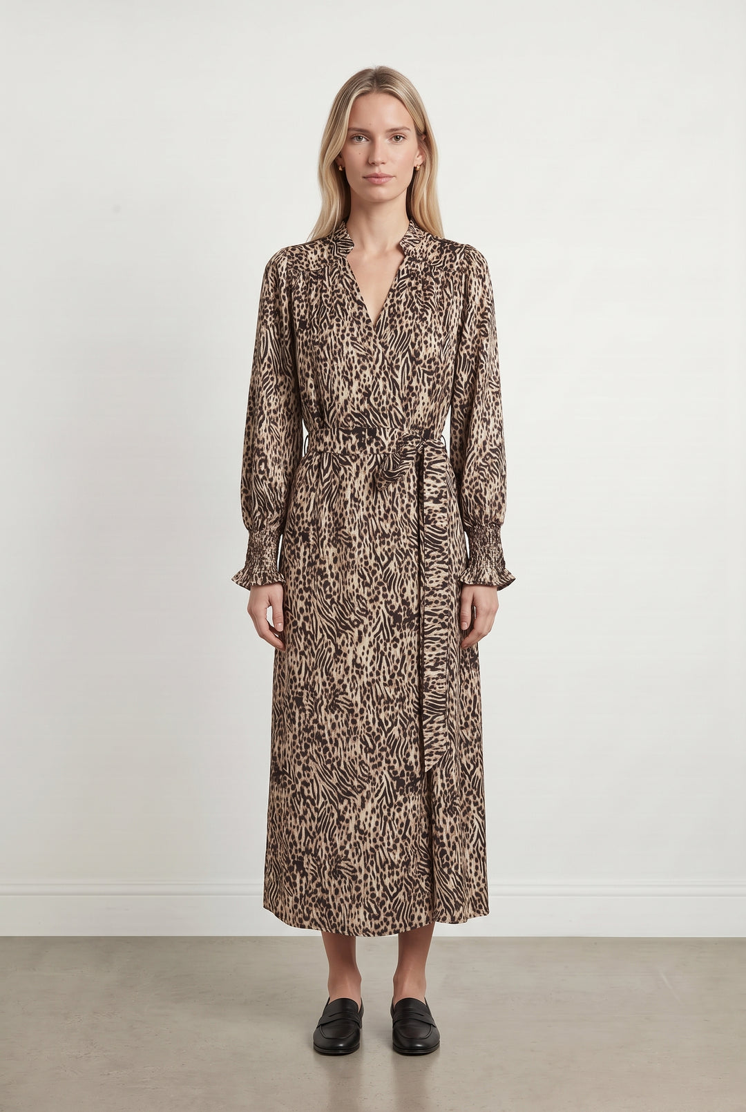 Robe Longue Beige et Marron - Taille S/36 de la marque Suncoo | PARAD121348 - Vendu par Paradigme - Image 1