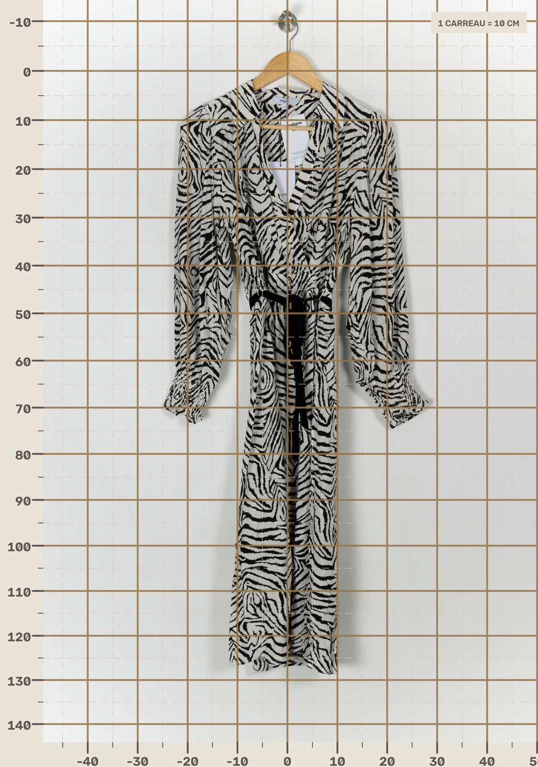 Robe Longue Noire et Blanche - Taille M/38 de la marque Suncoo | PARAD121349 - Vendu par Paradigme - Image 4