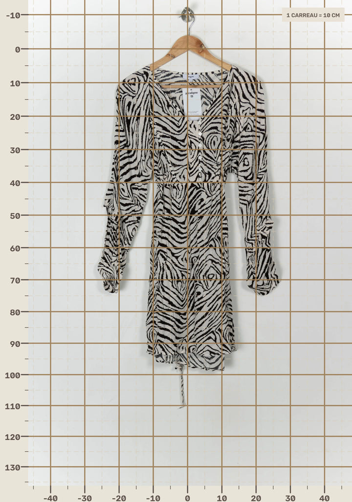 Robe Courte Noire et Blanche - Taille M/38 de la marque Suncoo | PARAD121351 - Vendu par Paradigme - Image 4