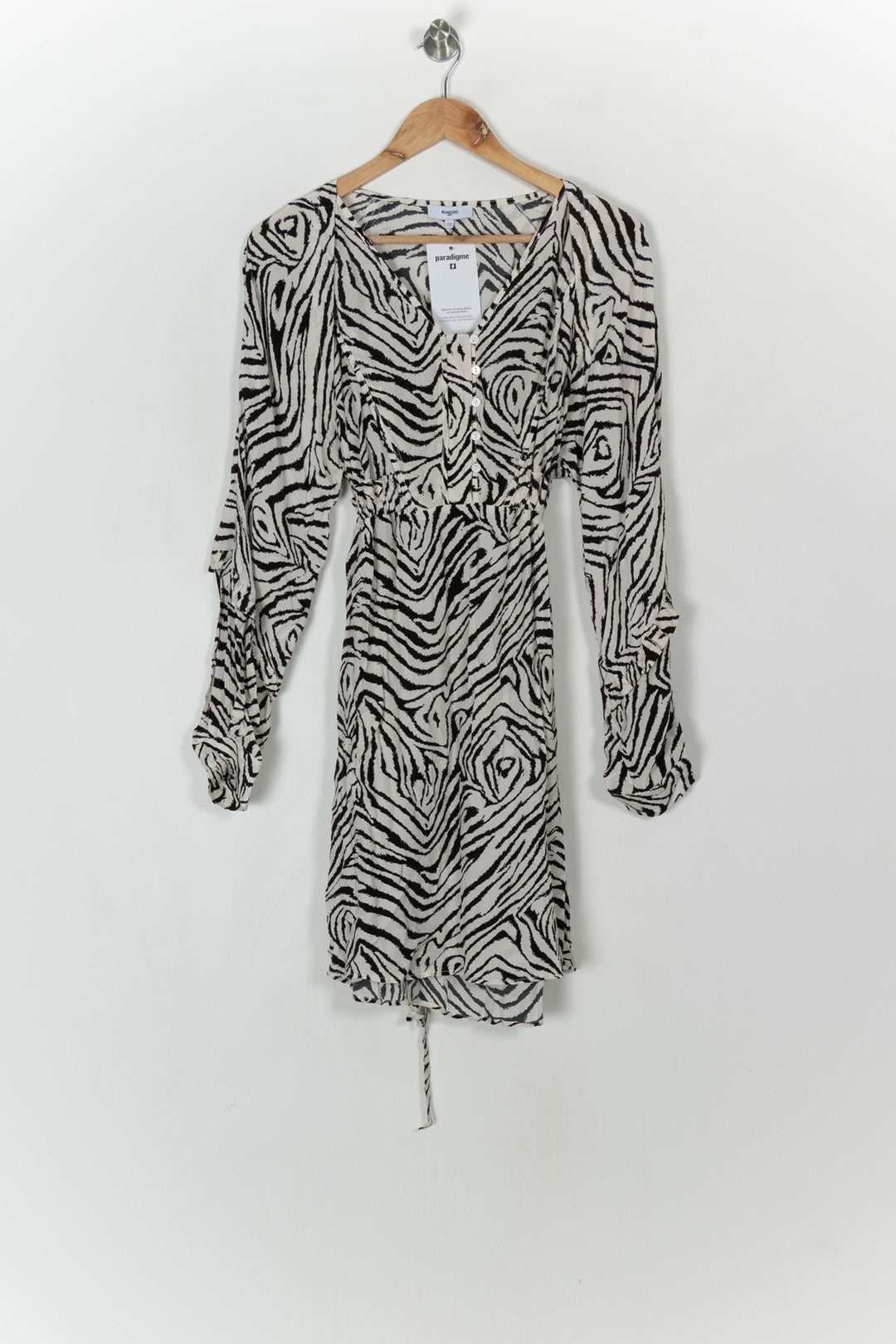 Robe Courte Noire et Blanche - Taille M/38 de la marque Suncoo | PARAD121351 - Vendu par Paradigme - Image 2