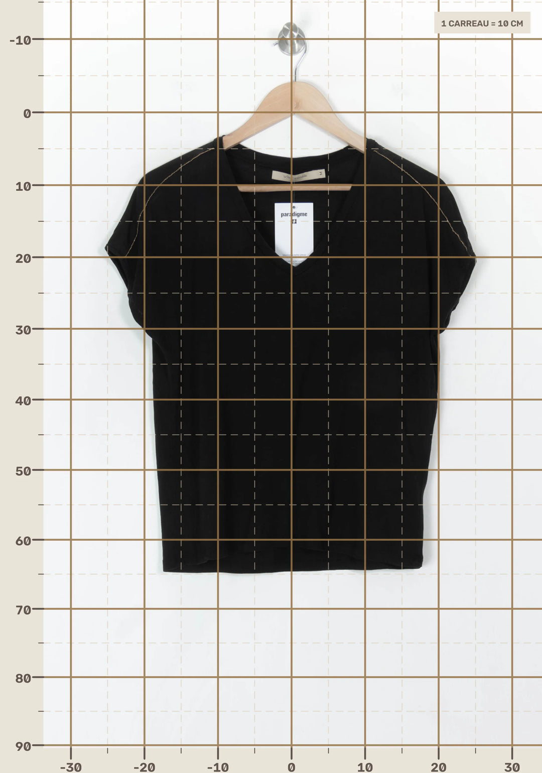 Tee-shirt Noir - Taille M/38 de la marque La Fée Maraboutée | PARAD121353 - Vendu par Paradigme - Image 4