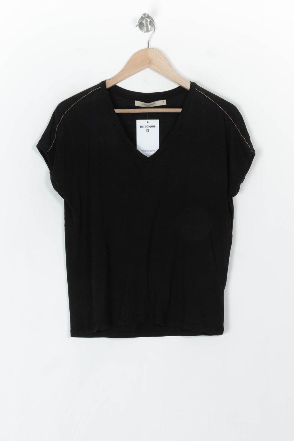 Tee-shirt Noir - Taille M/38 de la marque La Fée Maraboutée | PARAD121353 - Vendu par Paradigme - Image 2