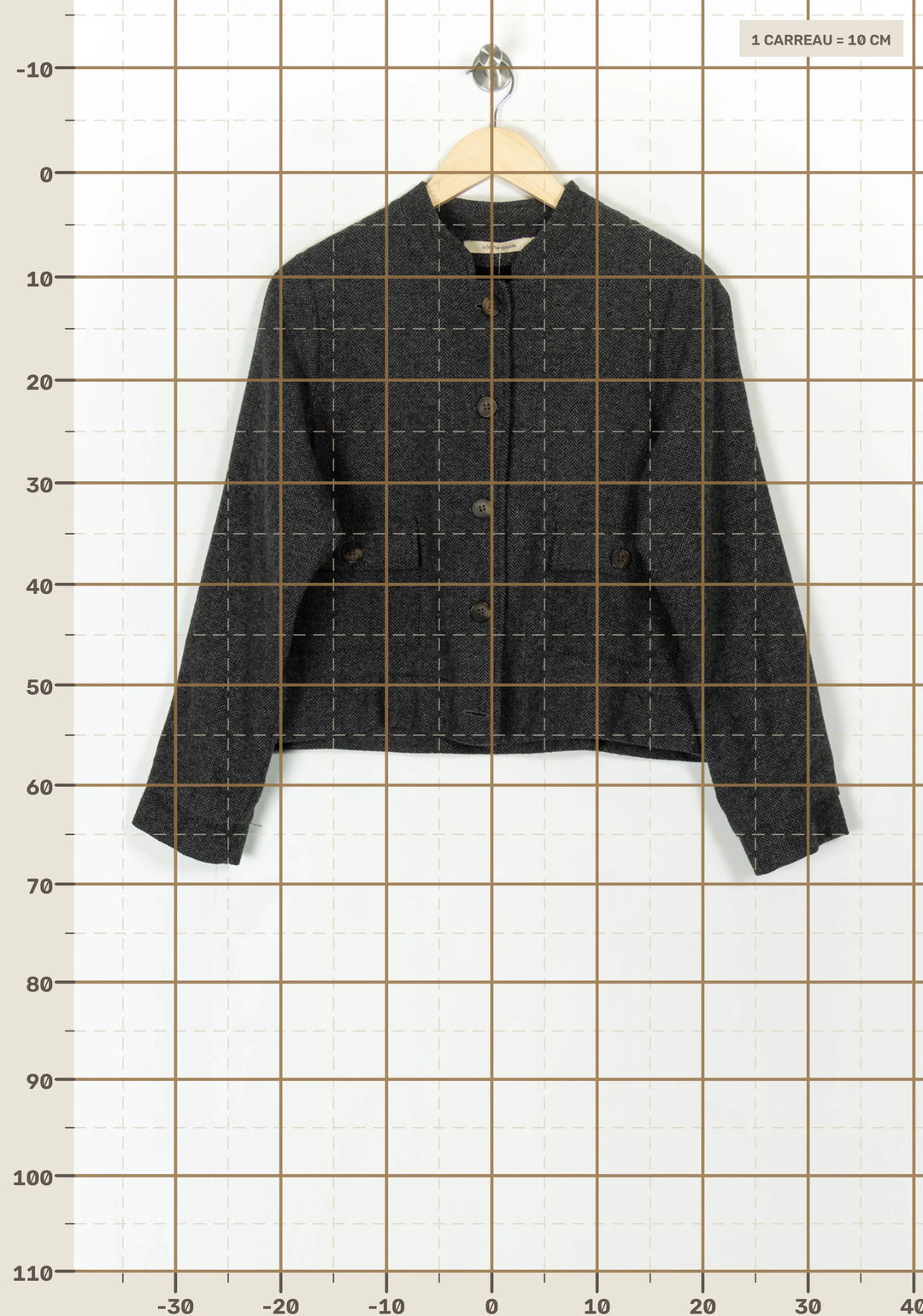 Veste Grise - Taille L/40 de la marque La Fée Maraboutée | PARAD121356 - Vendu par Paradigme - Image 4
