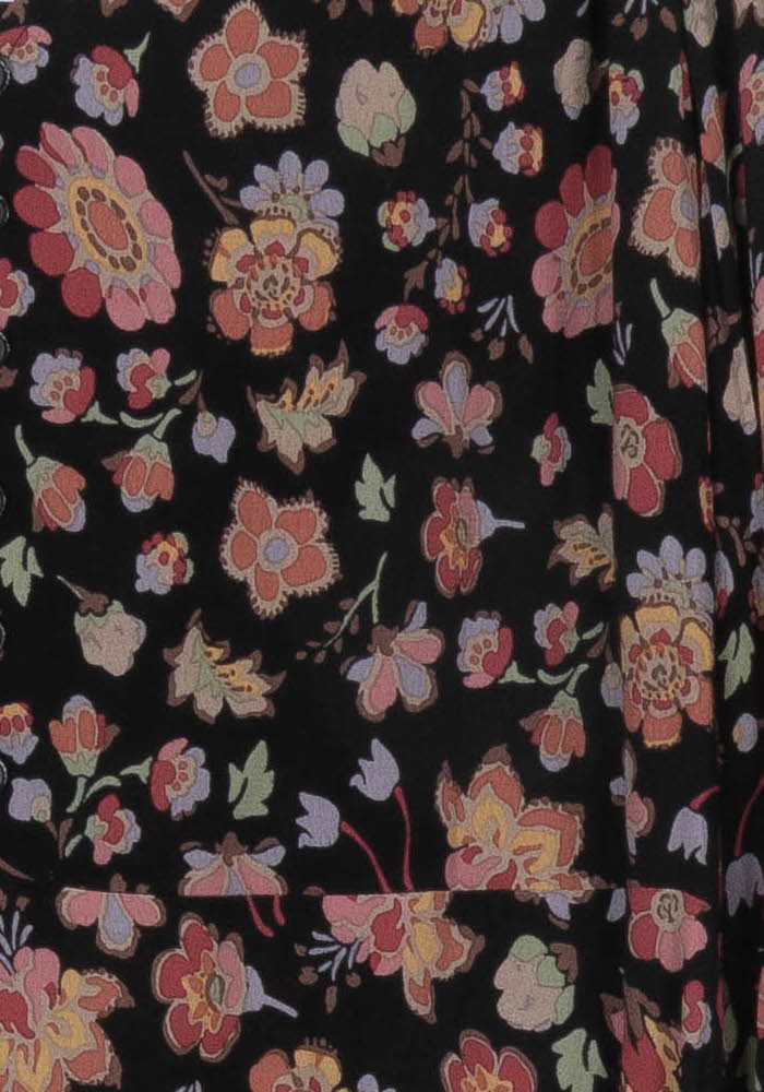 Robe Fleurie Noire et Rose - Taille M/38 de la marque Des petits hauts | PARAD121362 - Vendu par Paradigme - Image 3