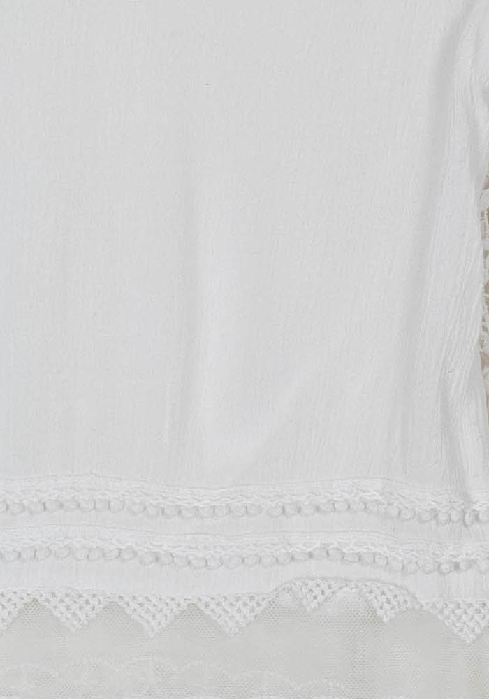 Blouse Dentelle Blanche - Taille S/36 de la marque IKKS | PARAD121366 - Vendu par Paradigme - Image 3