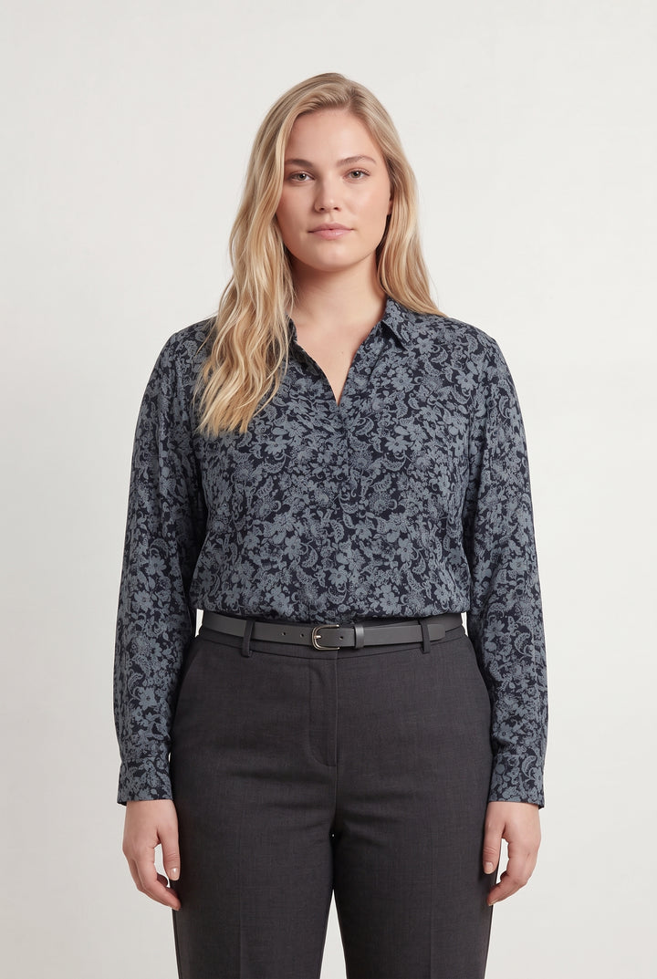 Blouse Bleue - Taille XL/42 de la marque Caroll | PARAD121367 - Vendu par Paradigme - Image 1