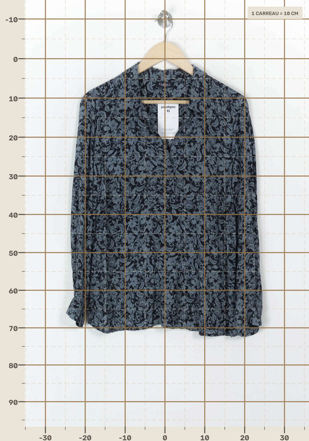 Blouse Bleue - Taille XL/42 de la marque Caroll | PARAD121367 - Vendu par Paradigme - Image 4