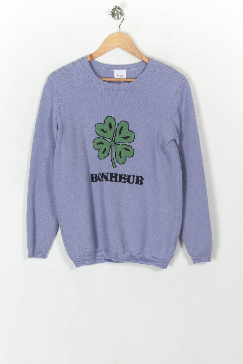 Pull Violet - Taille L/40 de la marque Soi Paris | PARAD121369 - Vendu par Paradigme - Image 2