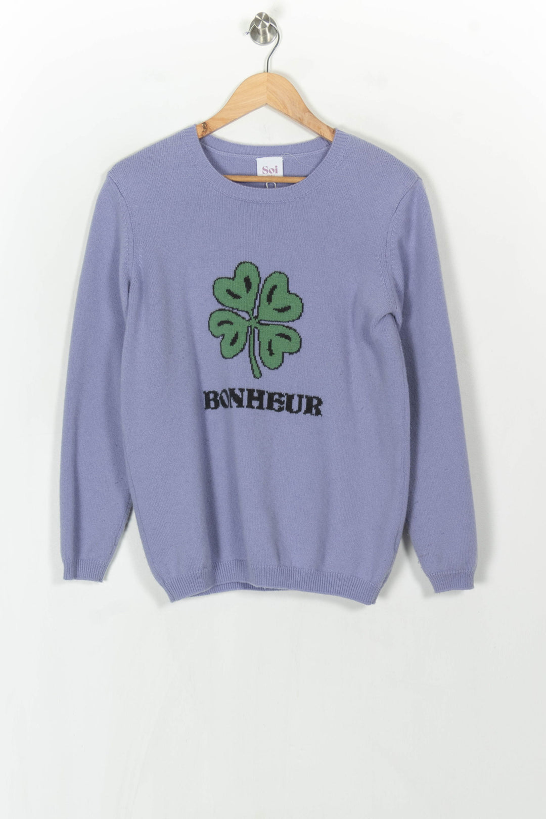 Pull Violet - Taille L/40 de la marque Soi Paris | PARAD121369 - Vendu par Paradigme - Image 2