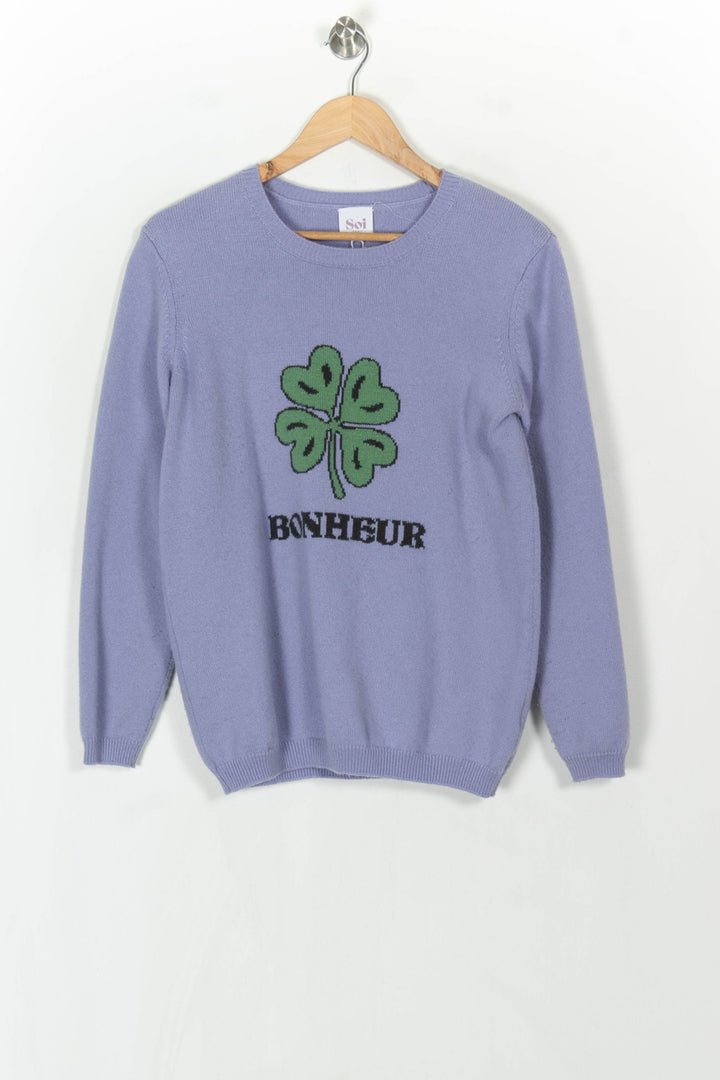 Pull Violet - Taille L/40 de la marque Soi Paris | PARAD121369 - Vendu par Paradigme - Image 2