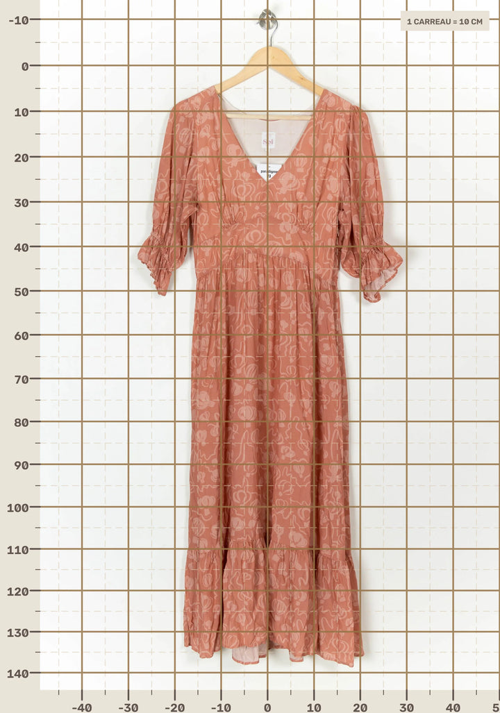 Robe Longue Rose - Taille L/40 de la marque Soi Paris | PARAD121371 - Vendu par Paradigme - Image 4
