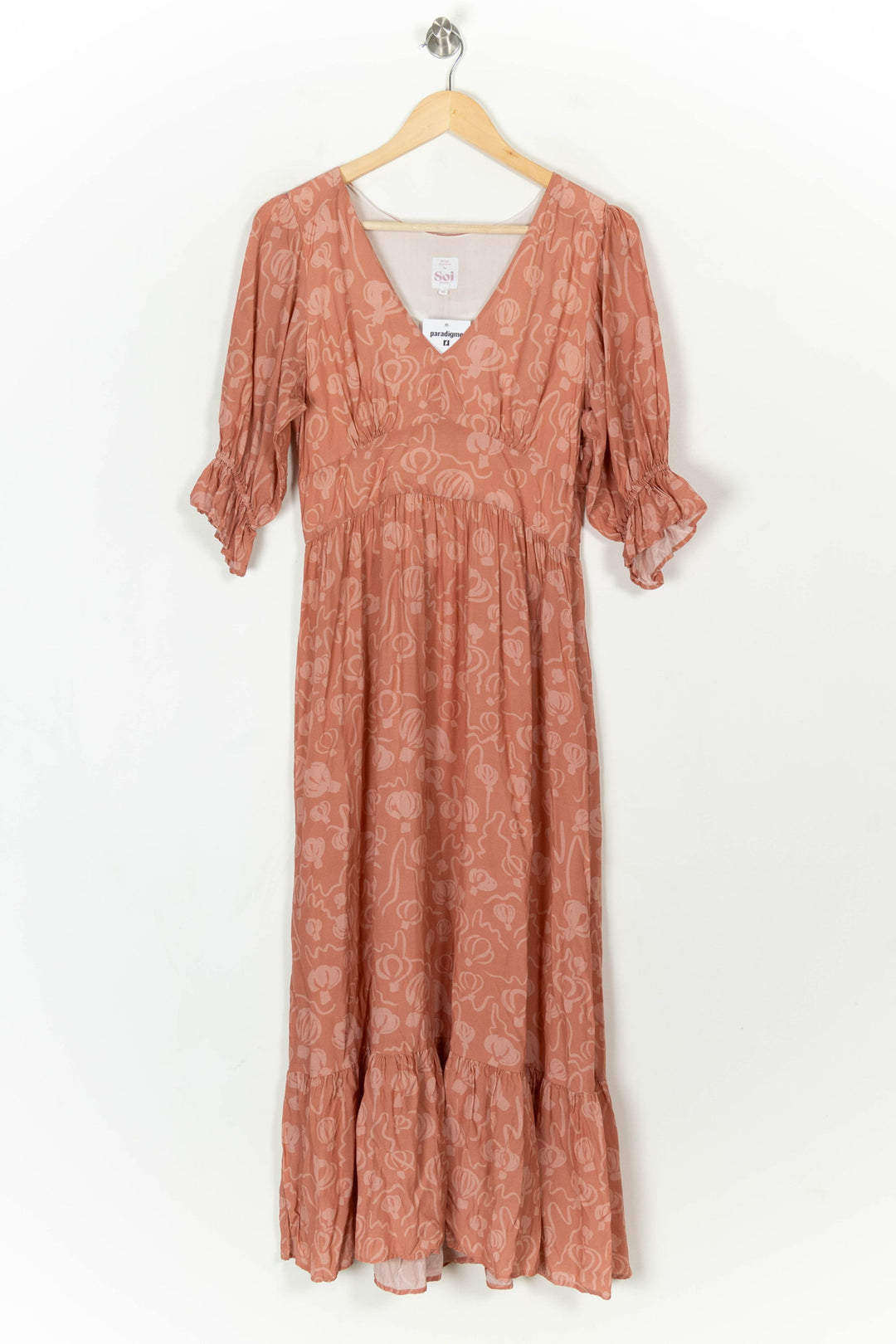 Robe Longue Rose - Taille L/40 de la marque Soi Paris | PARAD121371 - Vendu par Paradigme - Image 2