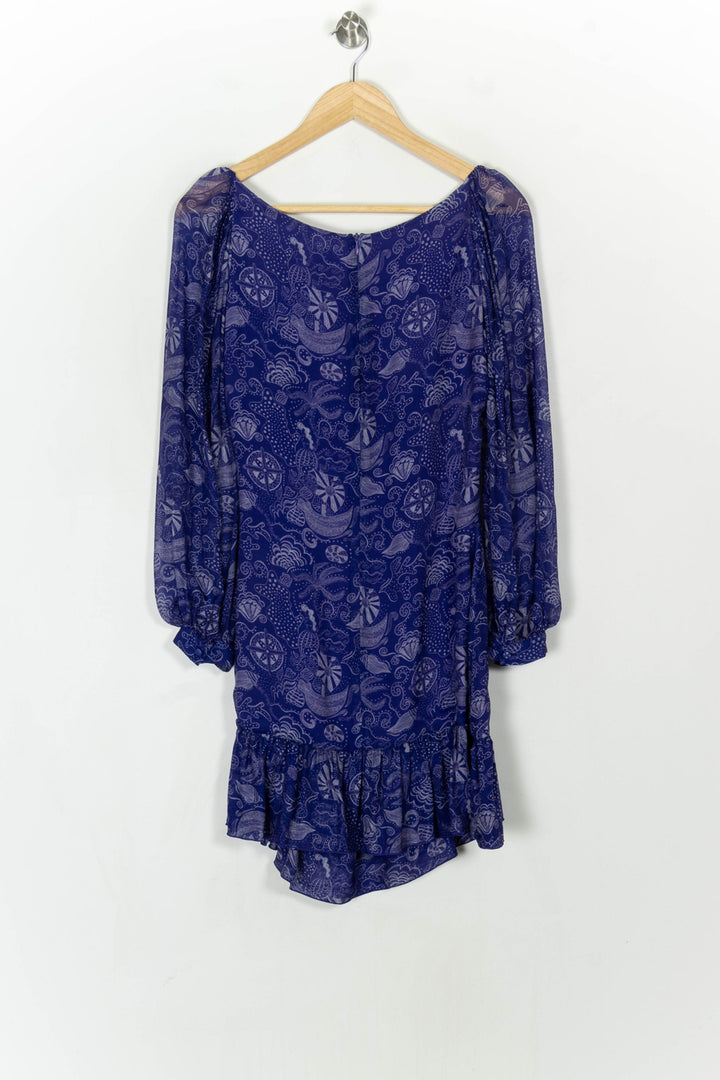 Robe Courte Violette - Taille L/40 de la marque Soi Paris | PARAD121372 - Vendu par Paradigme - Image 5