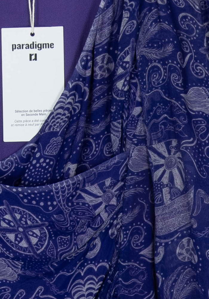 Robe Courte Violette - Taille L/40 de la marque Soi Paris | PARAD121372 - Vendu par Paradigme - Image 3