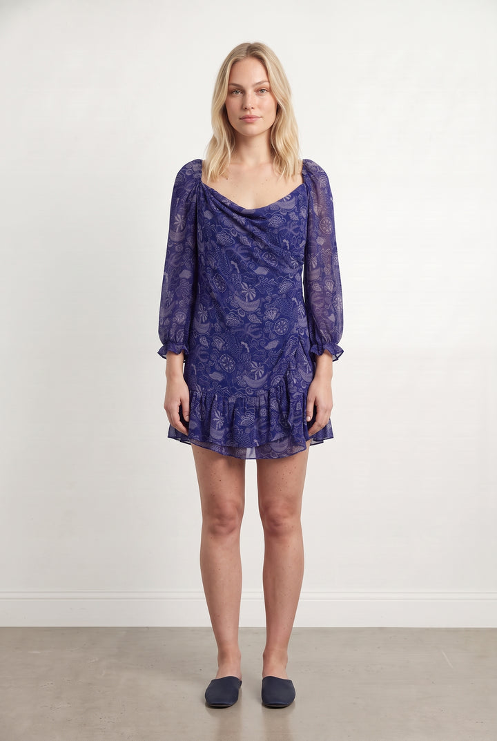 Robe Courte Violette - Taille L/40 de la marque Soi Paris | PARAD121372 - Vendu par Paradigme - Image 1