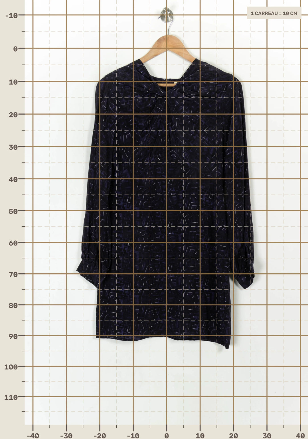 Robe Droite Bleue - Taille L/40 de la marque Soi Paris | PARAD121373 - Vendu par Paradigme - Image 4